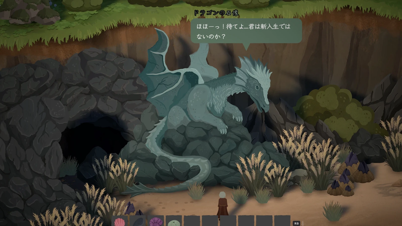 浜辺のドラゴン。話しかけられる